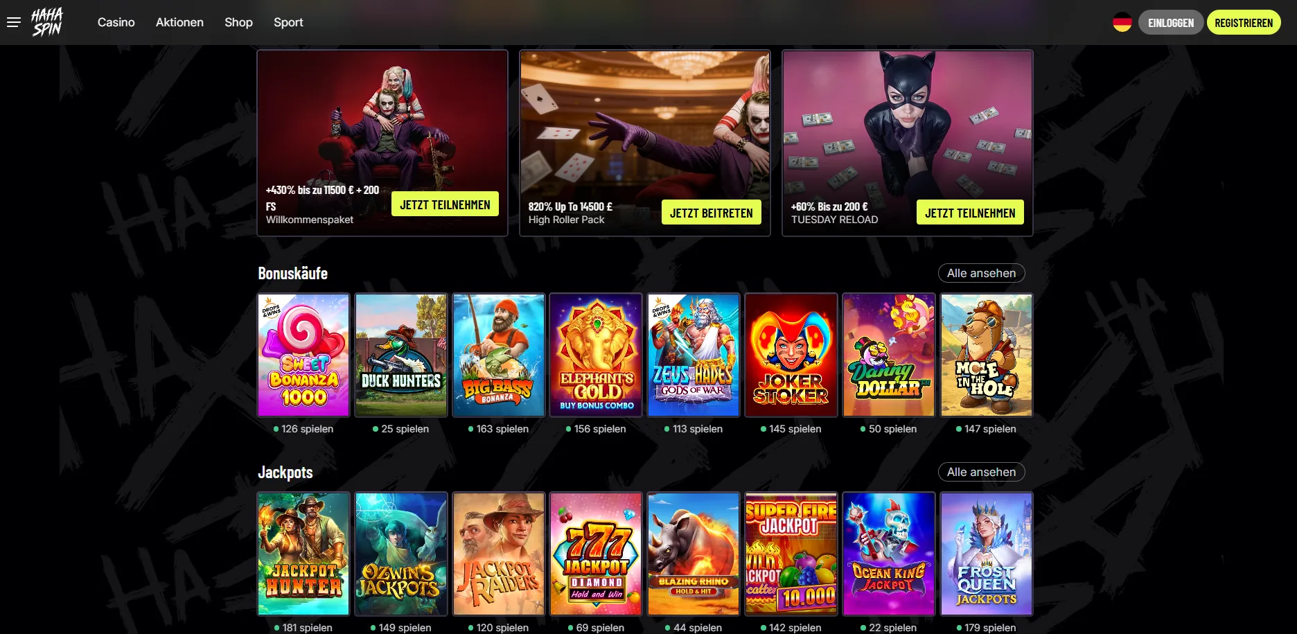 Hahaspin Casino Spiele